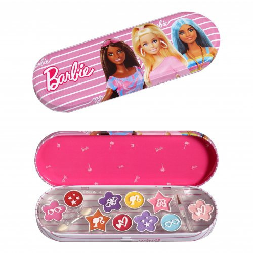 Barbie Makeup Tin Bārbijas lelles bērnu kosmētikas komplekts 1gab.