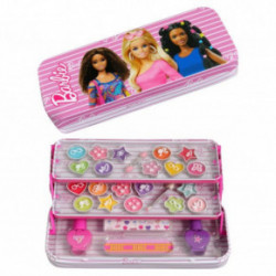 Barbie Makeup Tin with 3 Folding Trays Dekoratīvās kosmētikas komplekts bērniem 1gab.