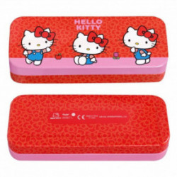 Hello Kitty Makeup Tin with 3 Folding Trays Dekoratīvās kosmētikas komplekts bērniem 1gab.