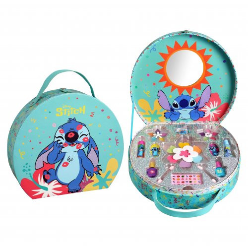 Disney Stitch Round Makeup Case Skaistumkopšanas komplekts 1gab.