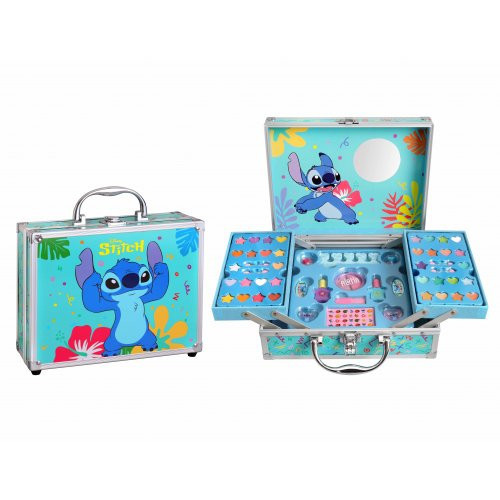 Disney Stitch Makeup Case with Folding Trays Skaistumkopšanas koferis 1gab.