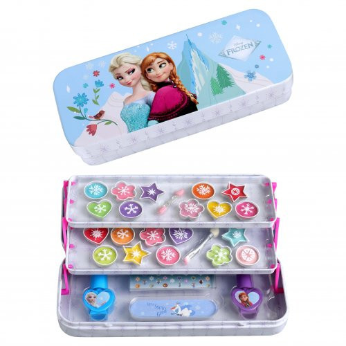 Disney Frozen Makeup Tin with 3 Folding Trays Bērnu dekoratīvās kosmētikas komplekts 1gab.