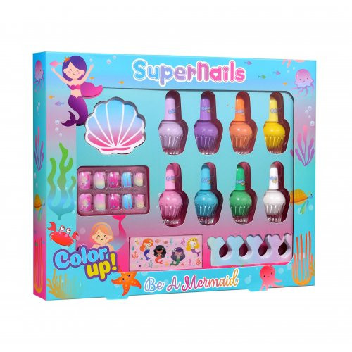 Color Up! Mermaid Super Nails Set Nagu kopšanas komplekts bērniem Mermaid