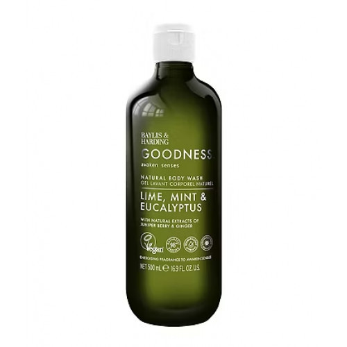 Baylis & Harding Goodness Awaken Lime, Mint & Eucalyptus Body Wash Ķermeņa mazgāšanas līdzeklis 500ml