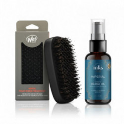 KlipShop Beard Oil and Palm Shine Enhancer Brush Set Bārdas kopšanas komplekts
