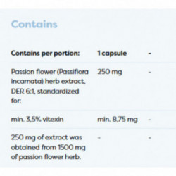 Osavi Passiflora Uztura bagātinātājs Pasiflora 250 mg 60 kapsulas