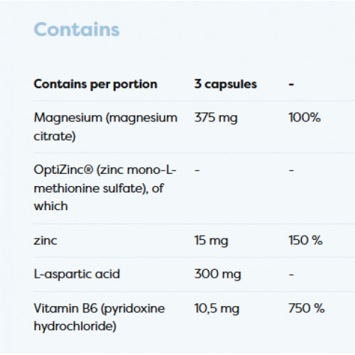 Osavi Magnesium Balance & Relax Magnija, cinka un B6 vitamīnu komplekss 90 kapsulas