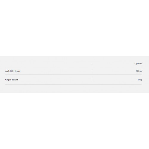 Chic & Love Vinagre De Manzana Apple Cider Vinegar Gummies Uztura bagātinātāji gremošanai 60 Košļājamās tabletes