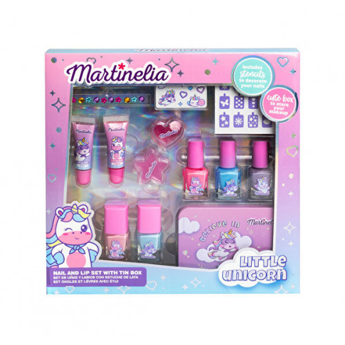 Martinelia Little Unicorn Nail & Lip Set With Tin Box Kosmētikas komplekts bērniem
