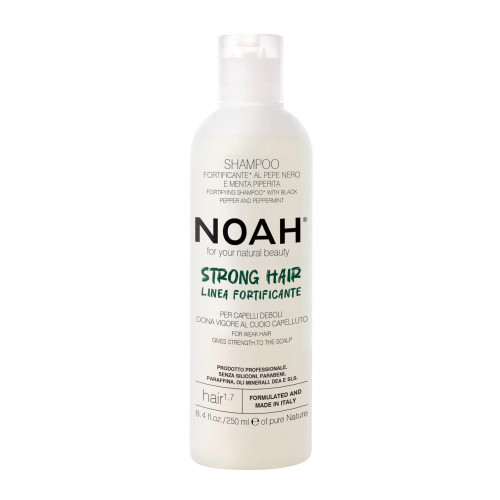 Noah Shampoo With Black Peper And Pepermint Stiprinošs šampūns vājiem matiem 250ml