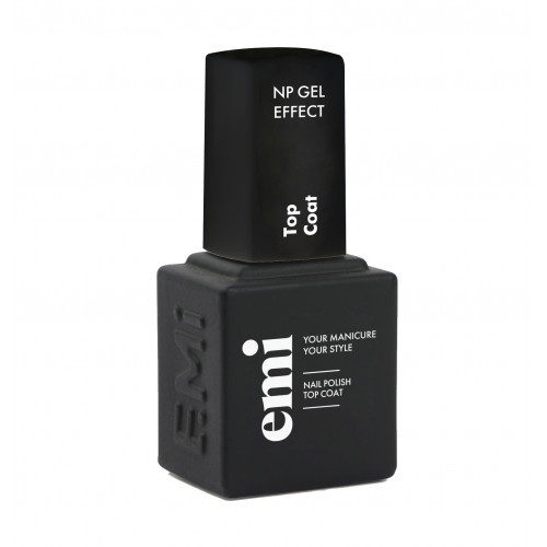 E.Mi Top Coat Nail Polish Gel Effect Virsējais nagu lakas slānis 9ml