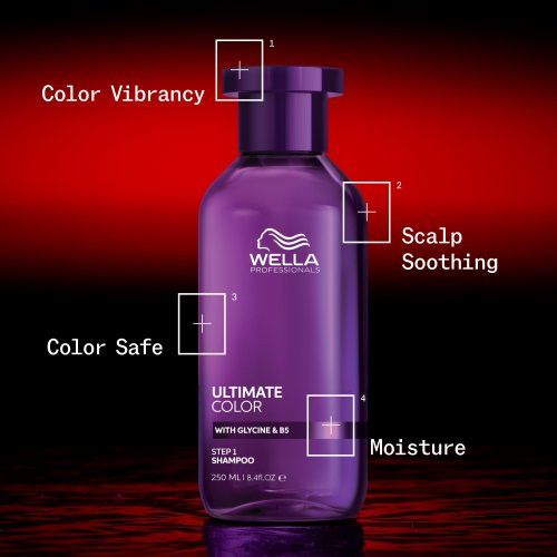 Wella Professionals Ultimate Color Shampoo Step 1 Šampūns bez sulfātiem krāsotiem matiem 250ml