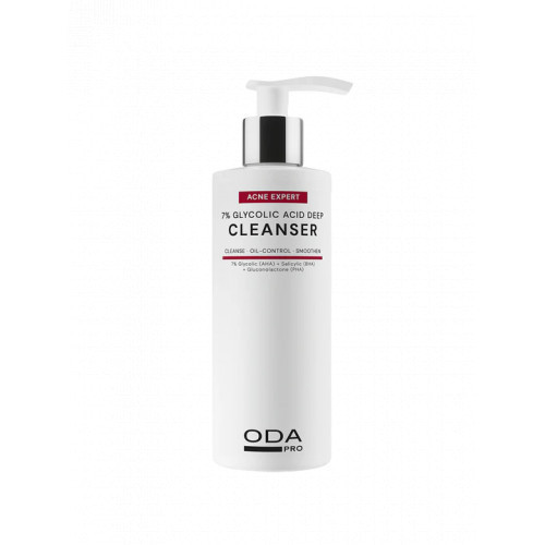 ODA Pro 7% Glycolic Acid Deep Cleanser Dziļi attīrošs sejas mazgāšanas līdzeklis ar 7 % glikolskābi 200ml