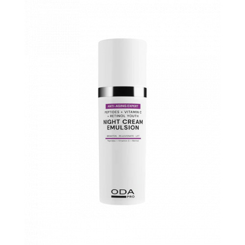 ODA Pro Night Cream Emulsion Atjaunojošs nakts krēms ar peptīdiem, C vitamīnu un retinolu 50ml