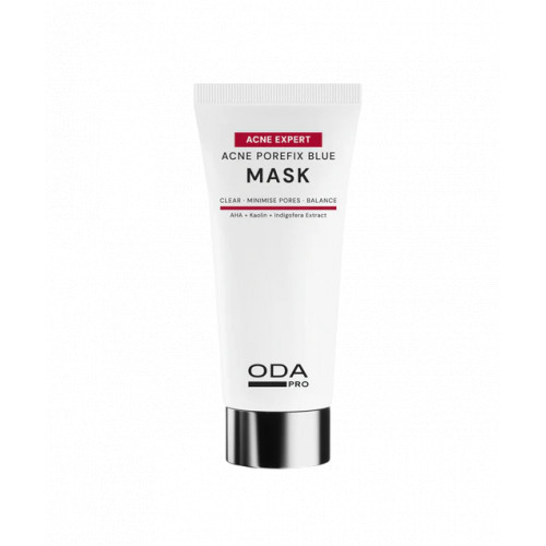 ODA Pro Acne Porefix Blue Mask Dziļi poras attīroša māla maska ar AHA skābi 50ml