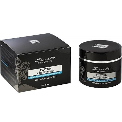 Santo Volcano Spa Avaton Black Detox Soap Melnās ziepes 100ml