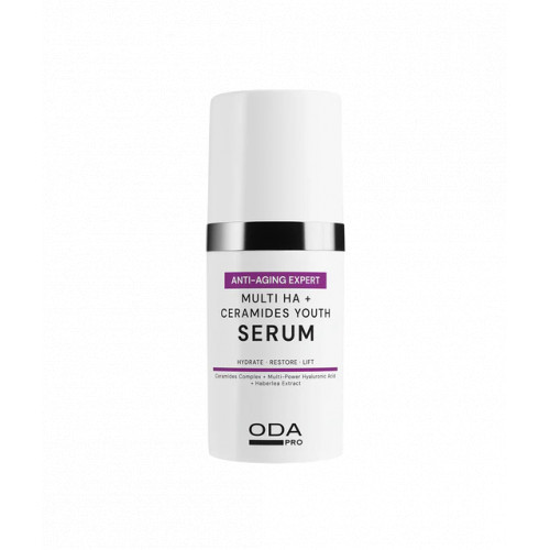 ODA Pro Multi HA + Ceramides Youth Serum Atjaunojošs pretgrumbu serums 30ml