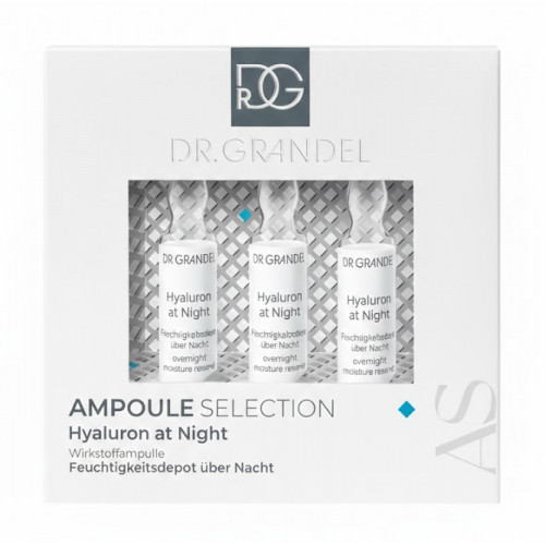Dr. Grandel Ampoule Selection Hyaluron at Nigh Sejas mitrinošās koncentrāta ampulas 3x3ml