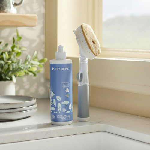 Norwex Soap-Dispensing Kitchen Sponge Brush Trauku mazgāšanas sūklis ar dozatoru 1gab.