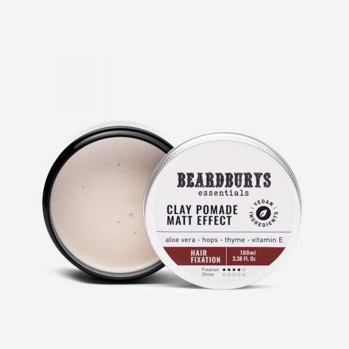 Beardburys Essentials Wax Clay Pomade Matt Effect Matu pomāde ar matētu efektu 100ml