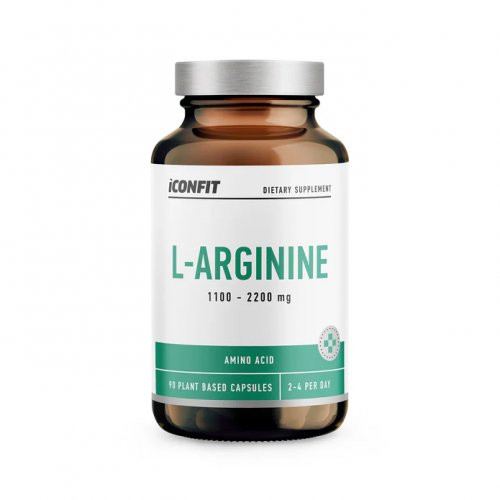 Iconfit L-Arginine 1100 - 2200mg Amino Acid Uztura bagātinātājs L-arginīns 90 kapsulas