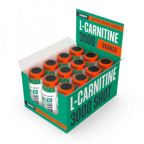 Iconfit L-Carnitine 3000 Shot Uztura bagātinātājs pirms treniņa 60ml