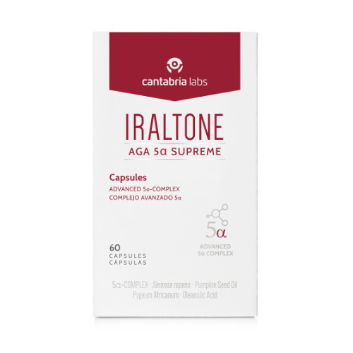 Iraltone AGA 5a SUPREME Hair Supplement Uztura bagātinātājs matiem 60 kapsulas