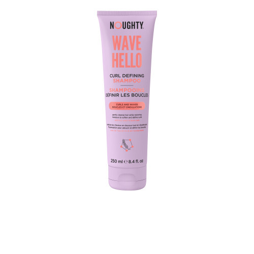 Noughty Wave Hello Curl Defining Shampoo Šampūns cirtainiem un viļņainiem matiem ar rīsu ūdeni un melno auzu ekstraktu 250ml