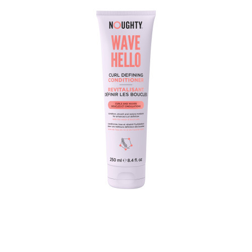 Noughty Wave Hello Curl Defining Conditioner Kondicionieris cirtainiem un viļņainiem matiem ar rīsu ūdeni un melno auzu ekstraktu 250ml