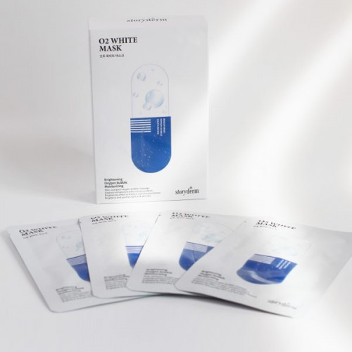 Storyderm O2 White Mask Skābekļa, burbuļu, balinošā maska 1gab.