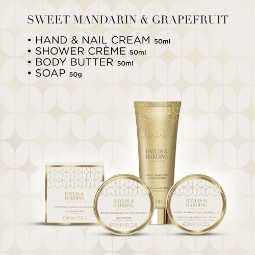 Baylis & Harding Sweet Mandarin & Grapefruit Luxury Bathing Tin Gift Set Ķermeņa kopšanas līdzekļi