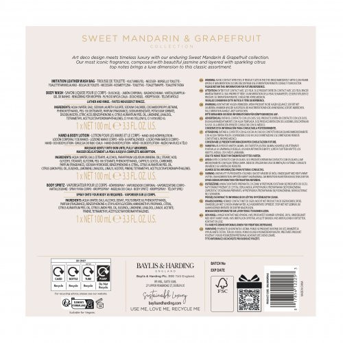 Baylis & Harding Sweet Mandarin & Grapefruit Luxury Wash Bag Gift Set Dāvanu komplekts