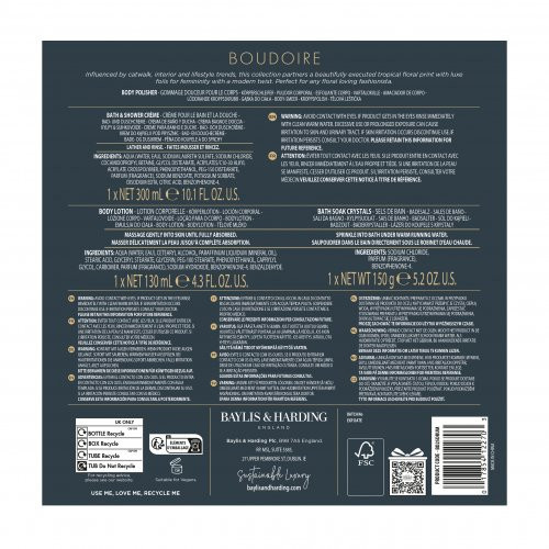 Baylis & Harding Boudoire Luxury Drum Gift Set Dāvanu komplekts