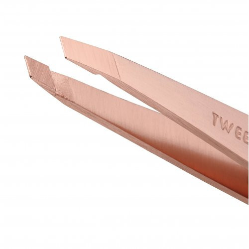 Tweezerman Rose Gold Classic Slant Tweezer Pince, rozā zelta 1gab.