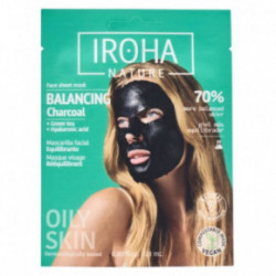 IROHA Black Tissue Detox Facial Mask Charcoal Attīroša sejas maska ar oglekļu, papīra 23ml
