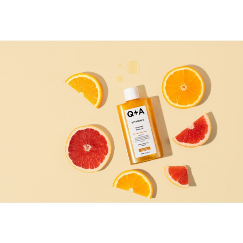 Q+A Vitamin C Shimmer Body Oil Mirdzoša ķermeņa eļļa 150ml