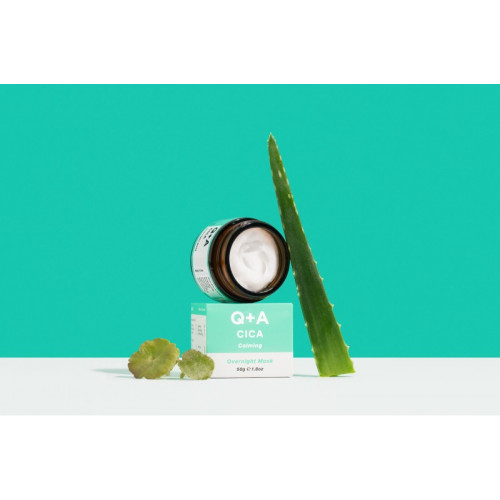 Q+A Cica Calming Overnight Mask Nomierinoša nakts sejas maska 50g