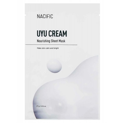 NACIFIC UYU Cream Nourishing Mask Barojoša lokšņu sejas maska 27g