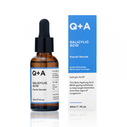 Q+A Salicylic Acid Facial Serum Sejas serums ar salicilskābi 30ml