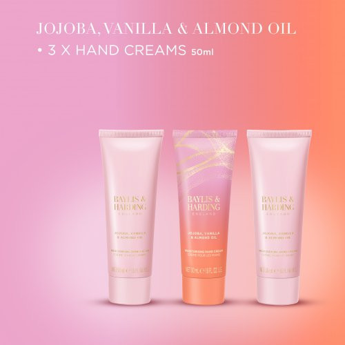 Baylis & Harding Jojoba, Vanilla & Almond Oil Luxury Hand Treats Gift Set Roku krēma komplekts
