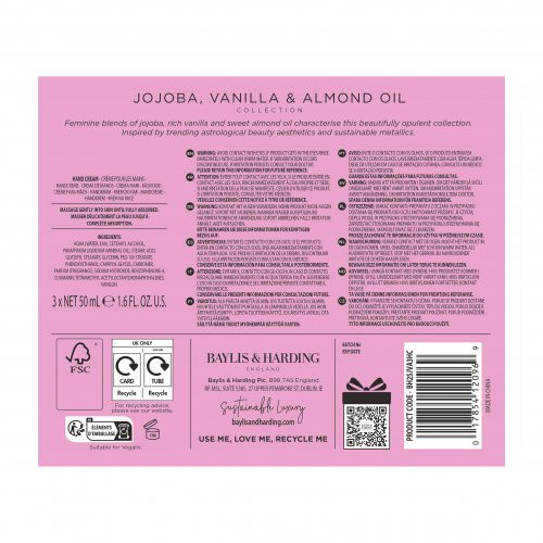 Baylis & Harding Jojoba, Vanilla & Almond Oil Luxury Hand Treats Gift Set Roku krēma komplekts