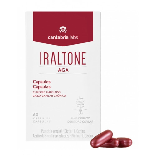 Iraltone AGA Hair Supplement Matu uztura bagātinātājs ar ķirbju sēklu eļļu 60 kapsulas
