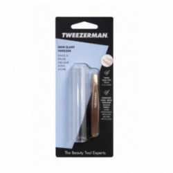 Tweezerman Rose Gold Classic Mini Slant Tweezer Pincete, rožu zelta 1gab.