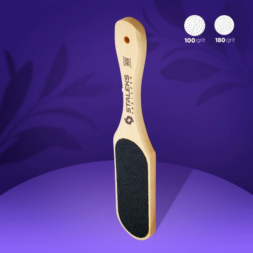 Staleks Beauty & Care 10 Type 1 Wooden Foot File Koka kāju vīle 100/180 Grit