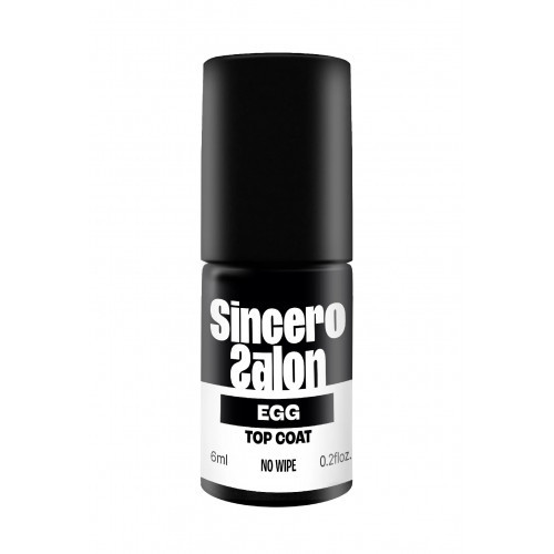 Sincero Salon Top Coat No Wipe Egg Gēla nagu lakas virskārta 6ml