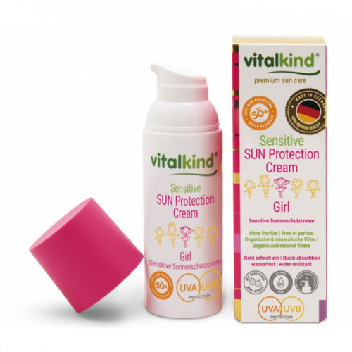 Vitalkind Sensitive SUN Protection Cream Aizsargkrēms SPF50 bērniem 50ml