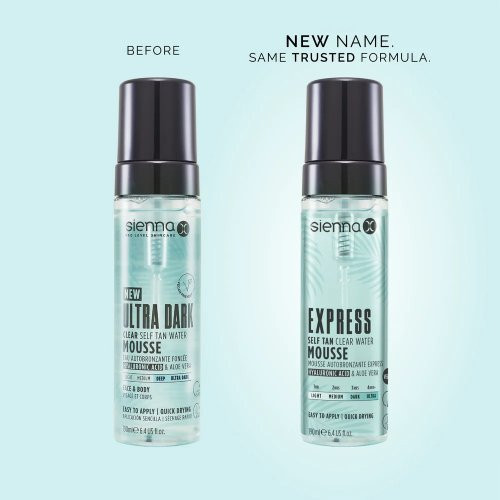 Sienna X Ultra Dark Clear Self Tan Water Caurspīdīgas pašiedeguma putas ar hialuronu 190ml