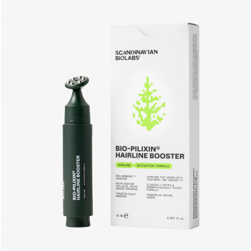 Scandinavian Biolabs Women's Bio-Pilixin Hairline Booster Matu augšanu veicinošs serums ar masāžas rullīti 15 ml
