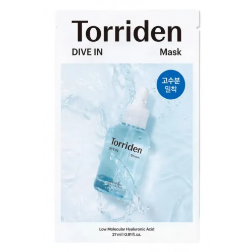Torriden Dive-In Low Molecular Hyaluronic Acid Mask Pack Sejas maskas 27ml x 10vnt