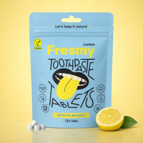 Fresmy Lemon Toothpaste Tablets Zobu pastas tabletes 30 tabs
